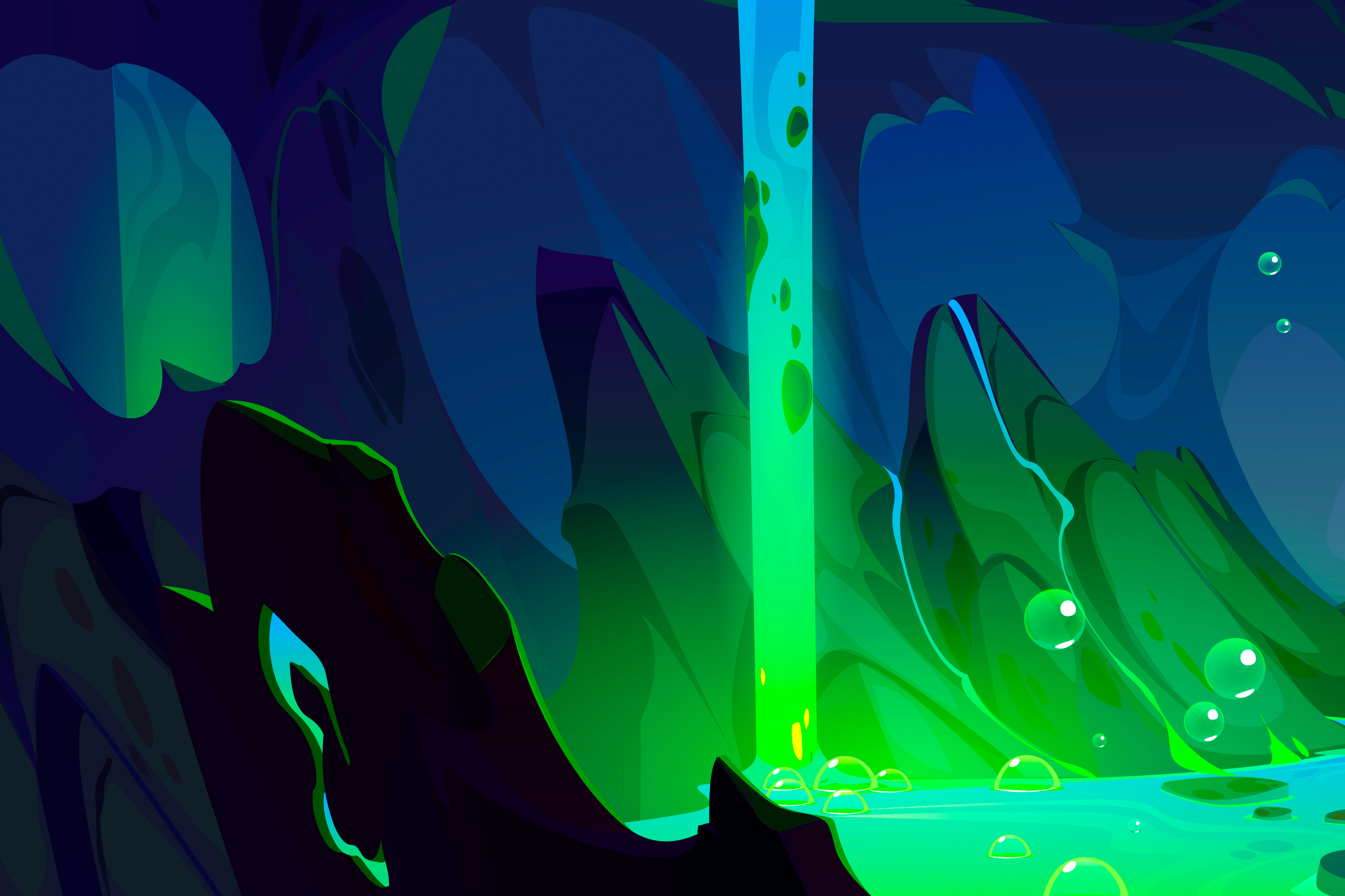 Fundo de uma floresta mágica